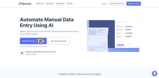 Nanonets - Best AI Tool Core Feature and Review on Toolaiz
