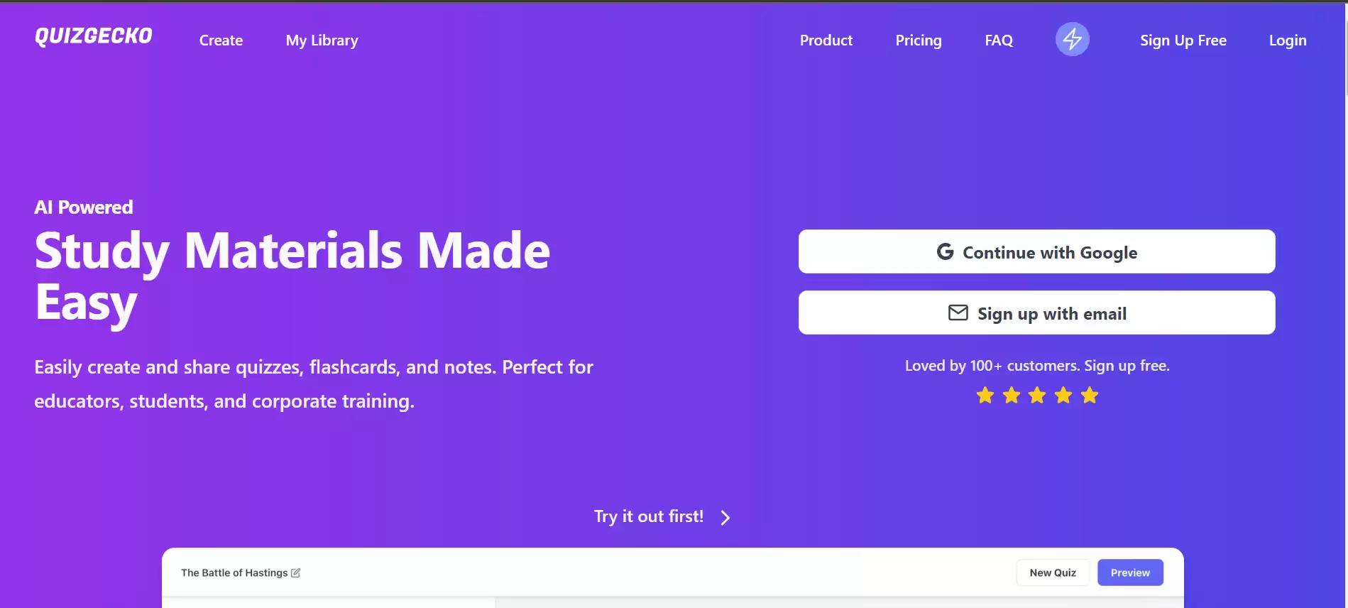 Quizgecko - Best AI Tool Core Feature and Review on Toolaiz