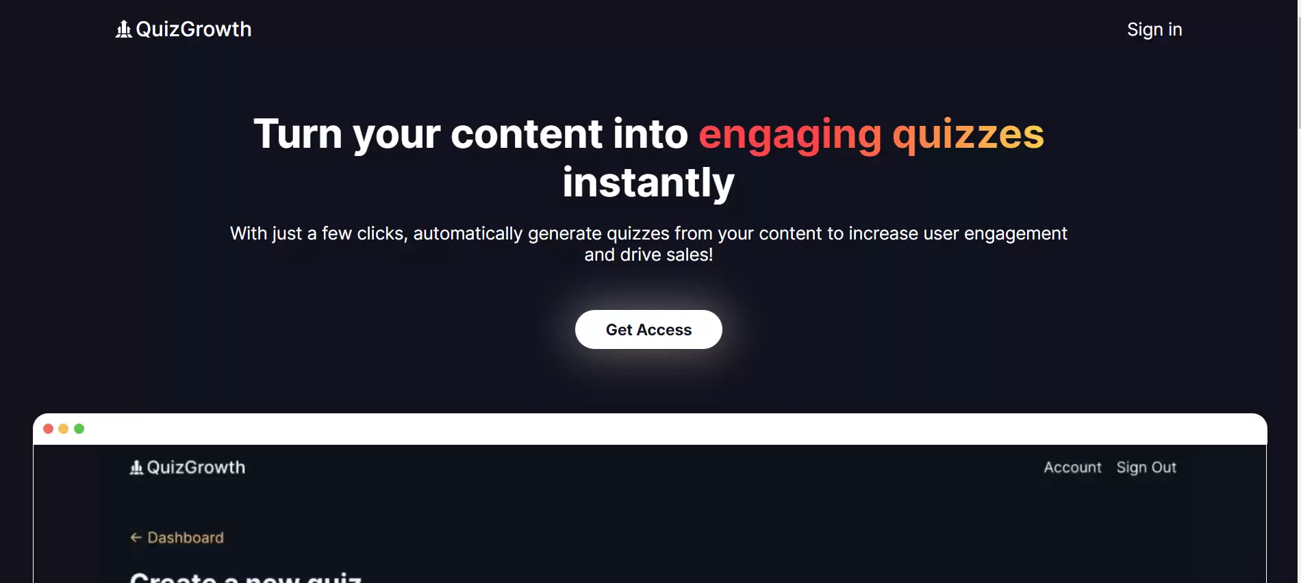 QuizGrowth - Best AI Tool Core Feature and Review on Toolaiz
