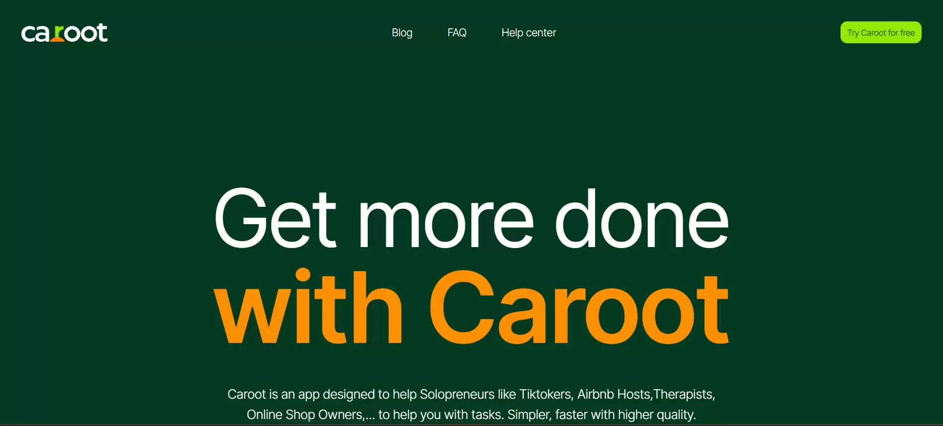 Caroot - Best AI Tool Core Feature and Review on Toolaiz