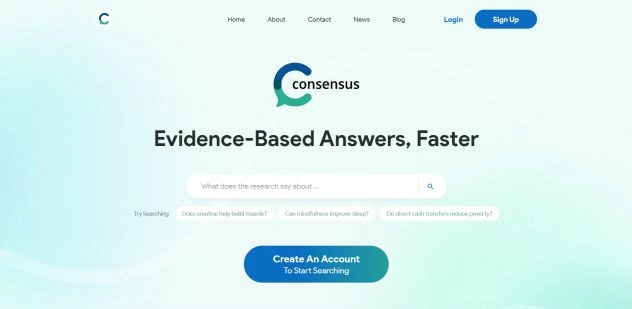 Consensus - Best AI Tool Core Feature and Review on Toolaiz