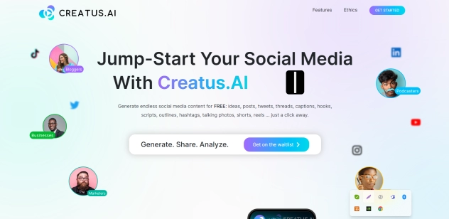 Creatus.AI - Best AI Tool Core Feature and Review on Toolaiz
