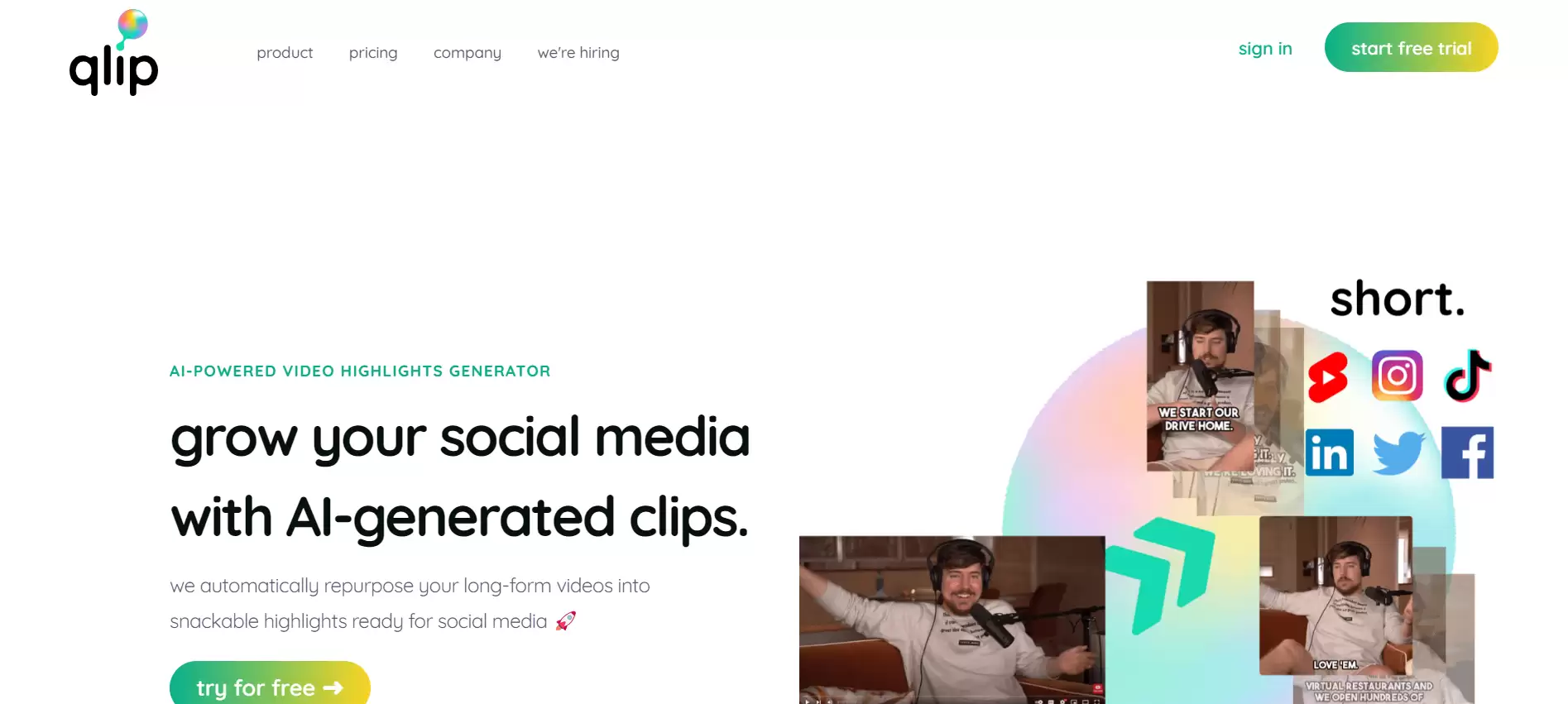 Qlip.ai - Best AI Tool Core Feature and Review on Toolaiz